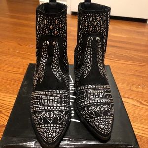 Black short studded booties!